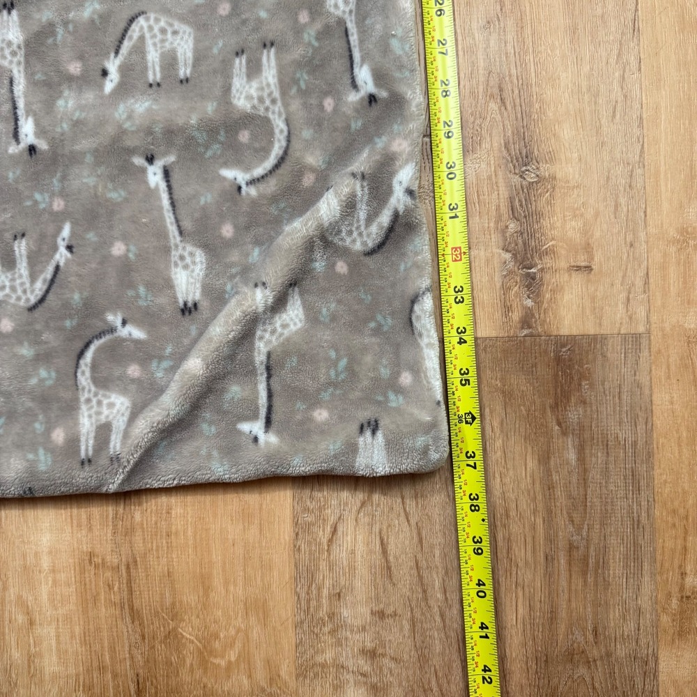 Queenwest Trading Giraffe Baby Blanket Soft Plush‎ Toddler Nursery Beige Floral - Picture 8 of 10
